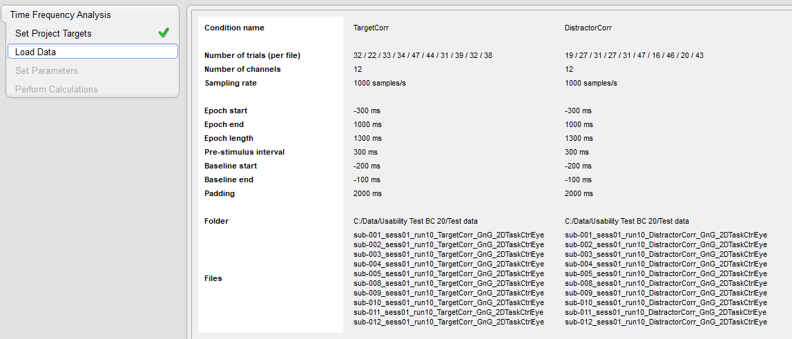 Batch loading of multiple subjects and conditions